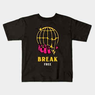 Break Free Escape The System Freedom Control Kids T-Shirt